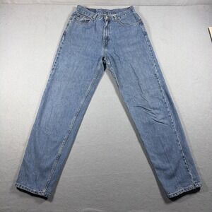 Vintage Levis 560 Jeans Women 10 Black Batwing Blue High Rise Loose Straight